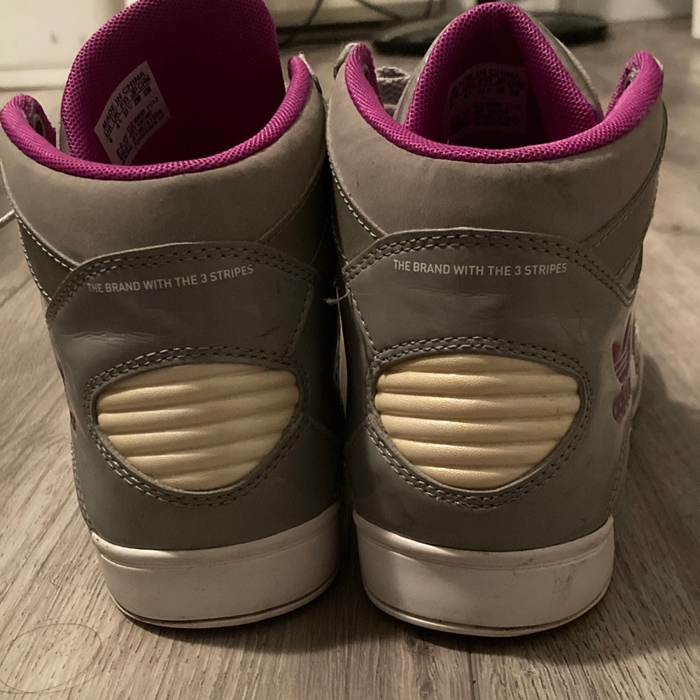 Adidas High-Top Sneakers - Gray and Purple - Picture 4 of 7